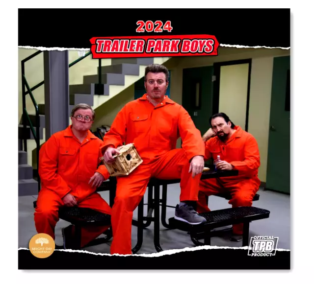 2024 TRAILER PARK Boys Wall Calendar Monthly Wall Calendar by Bright