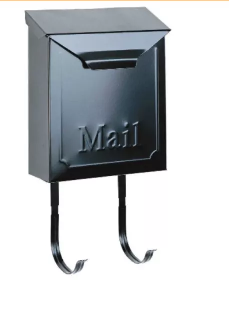 Solar Group Townhouse Locking  Wall Mount Mailbox THVK0000 Black