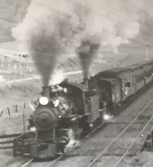 Vintage Northwestern Pacific Railroad NWP Locomotive Train B&W Photograph
