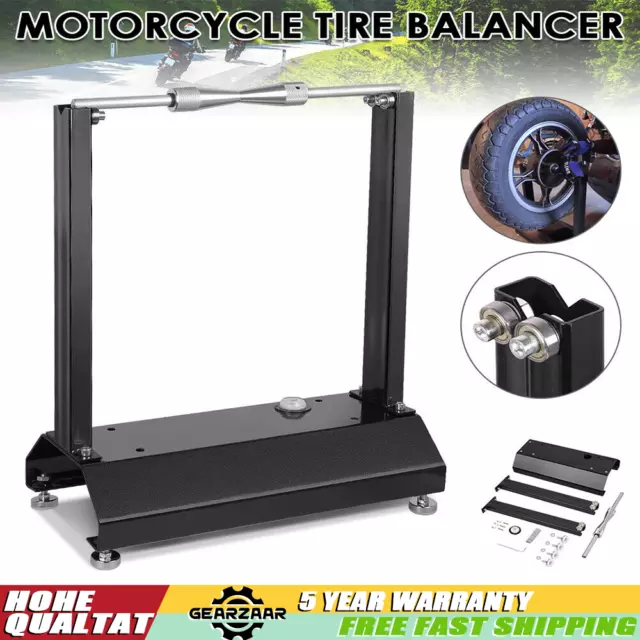 Portable Motorcycle Tyre Wheel Balancer With Weights 10-21" Wheels Motorbike UK