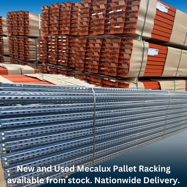 MECALUX PALLET RACKING Frames & Beams New/Used 5.5M Tall 1.35M 2.7M & 3 ...