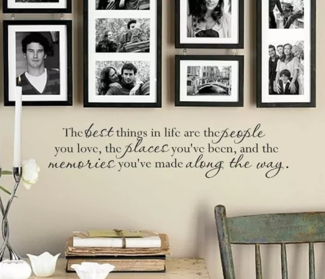 THE BEST THINGS IN LIFE Wall Art Decal Quote Words Lettering Decor Sticker 48"