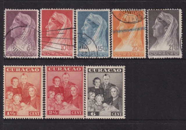 NETHERLANDS CURACAO 1936-43 MNH/Used Wilhelmina & Royalty Issues SC 148-206