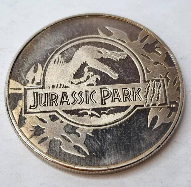 Pièce Collector Jurassic Park ADN De Dinosaure Édition Limitée Argentée - Occasion