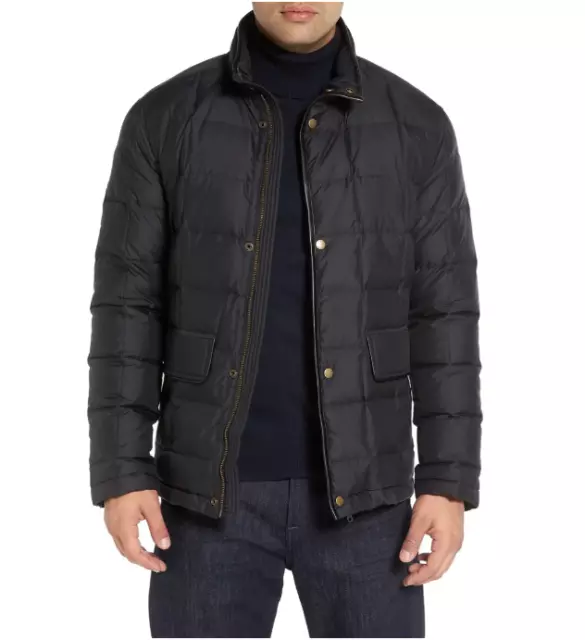 Cole Haan Box Quilted Black Jacket Men's Size Large B9007