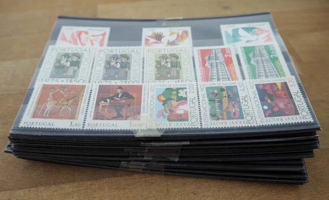 1975 Portugal; 10 komplette Jahrgänge ohne Blocks, postfrisch/MNH, ME 1380,-