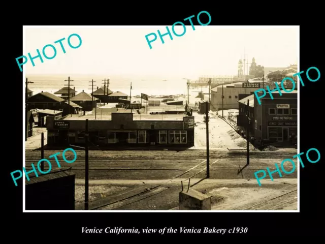 OLD LARGE HISTORIC PHOTO VENICE CALIFORNIA VIEW OF THE VENICE BAKERY c1930