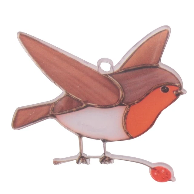 HäNgende Mehrfarbige VöGel auf Draht Hoch Gebeizt Acryl SonnenfäNger Kreati T4X5