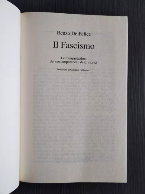 Il Fascismo Renzo De Felice Saggio Storico Italia Ww2 Duce 2