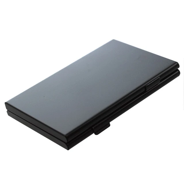 Estuche de transmisión para tarjetas de memoria de aluminio. para flash TF para negro 6SD