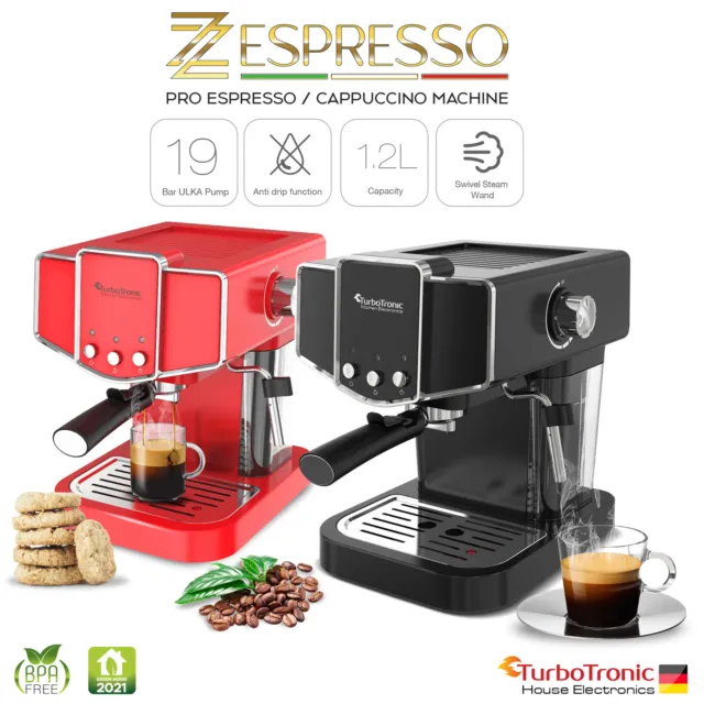 B-Ware Siebträger Kaffeemaschine mit Milchschäumer, Espressomaschine