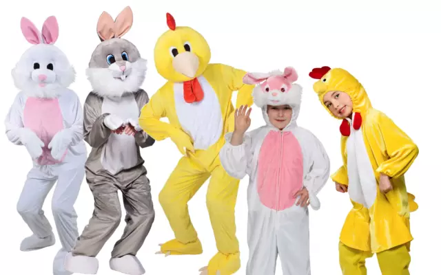 Acheter Adulte unisexe mignon lapin rose Animal Costume pâques carnaval  déguisement