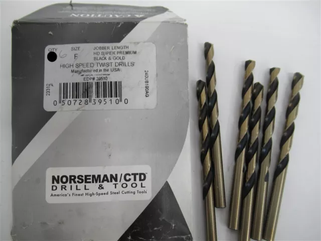 Norseman 39510 , F HSS Jobber Length Drill Bit (PK 6)