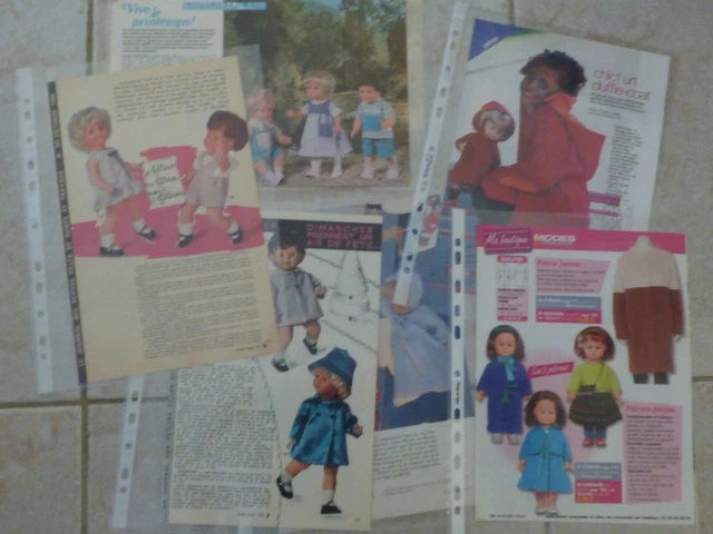 PATRON POUPÉE MODES et travaux NON DECOUPER COMPLET Avril 1965 + page EUR 4,99 - FR