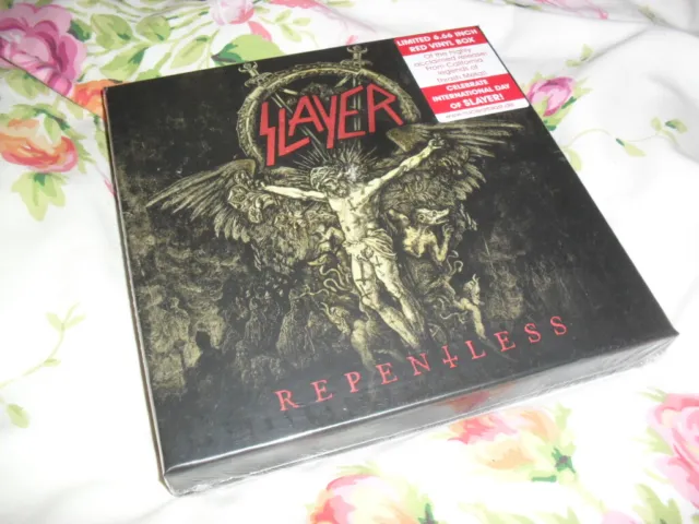 Slayer -Repentless- Awesome Mega Rare Limited Edition 6.66 Inch Red Vinyl Box