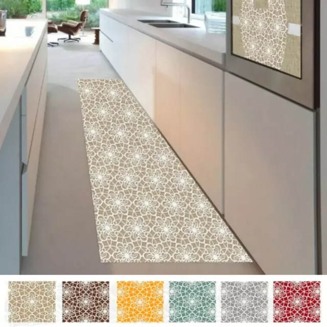 Set di Tappeti da Bagno 2 pezzi Design Foglia antiscivolo lavabile colore  sabbia grigio Größe 50x60cm + 60x100 cm : : Casa e cucina
