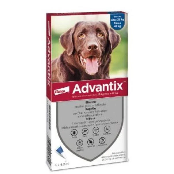 Advantix Spot-On Antiparassitario Per Cani Da 25 A 40Kg. 6 Pipette