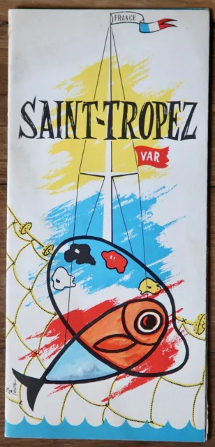 SAINT TROPEZ  VAR  Dépliant + plan Ville 12 PAGES RECTO-VERSO 1950