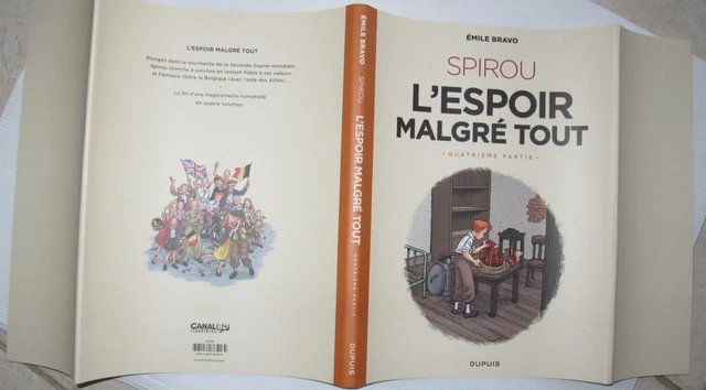 SPIROU TL NOIR Et Blanc + Jaquette Canal Bd L'espoir Malgre Tout 4