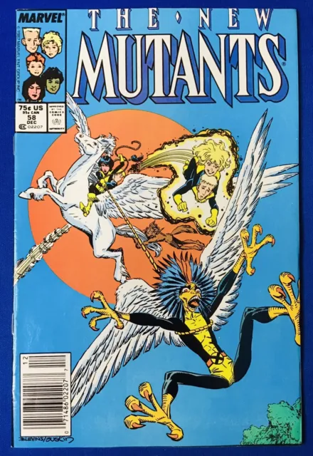 The New Mutants #58 (1987) Newsstand Edition; Marvel Comics; VF