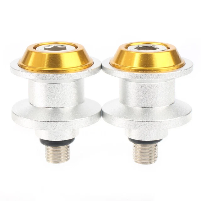 Bobine forcellone scorrevole 10 mm viti adatte Kawasaki Ninja ZX-6R Z1000 Z800 oro