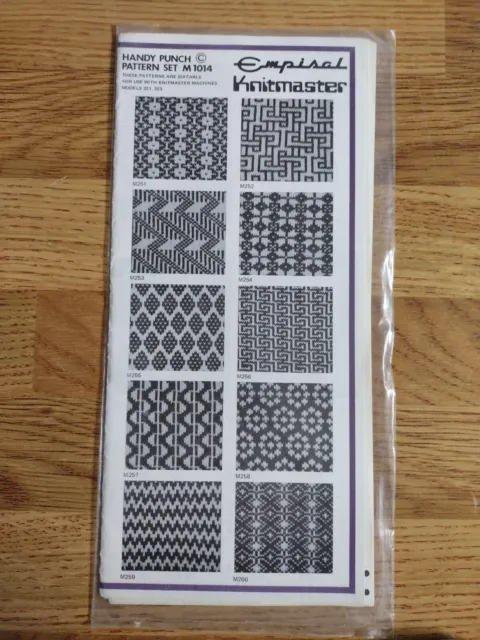 Knitmaster HANDY PUNCH pattern set for machine knitting templates