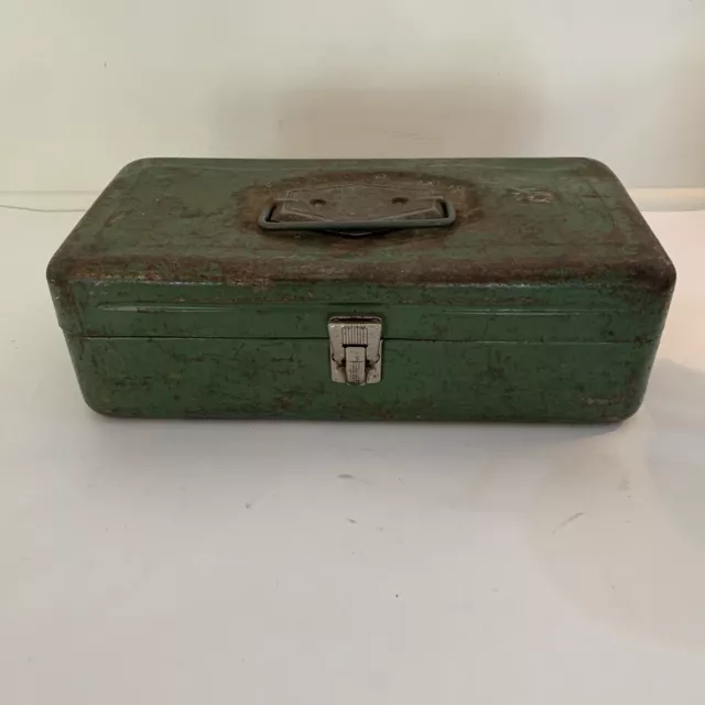 VINTAGE OLD PAL Woodstream Brown Metal Fishing Tackle Box 1960's $24.86 -  PicClick