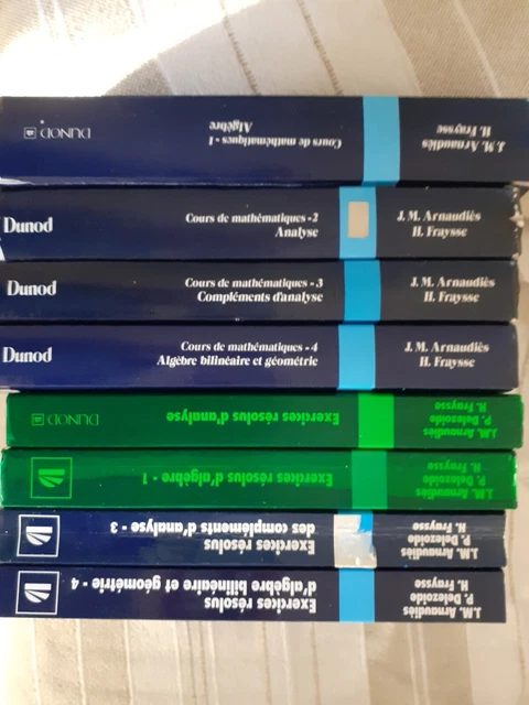 LES 8 TOMES Du Cours De Mathematiques Par Fraysse Et Arnaudies EUR 220 ...