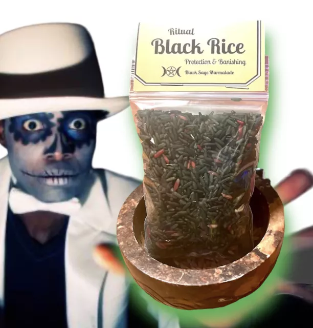 Protection Black Rice HooDoo Spells Stop Hexes Jinxes Negativity Curses 3 Oz Bag