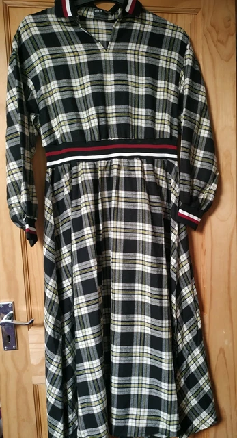 Shein plaid dress cheap
