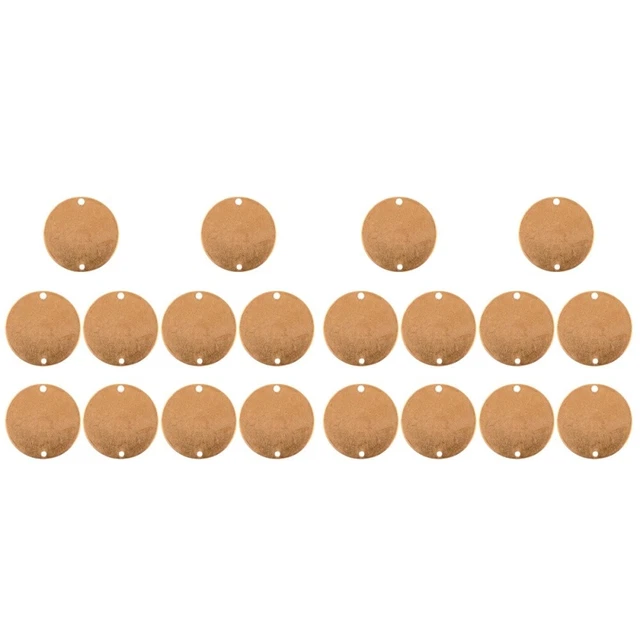 20 Pcs Vide Connecteur Vierge D'estampage Outil Étiquettes Etiquettes
