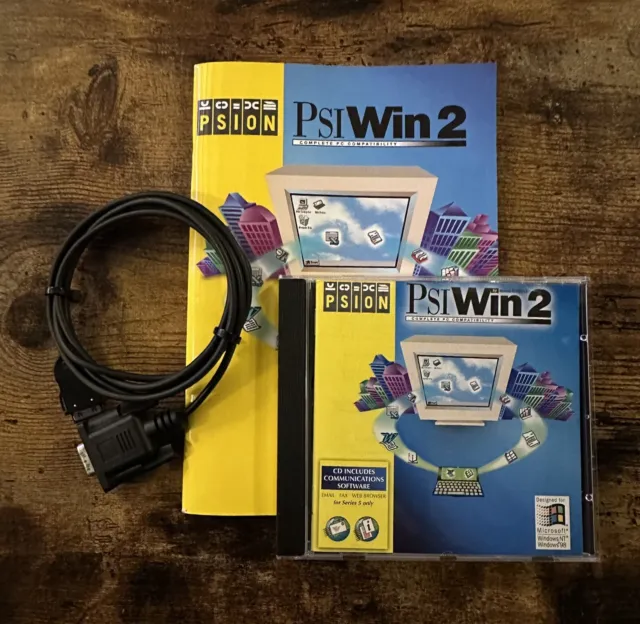 PSION RS232 Serial Cable and PSIWIN 2 CD Bundle