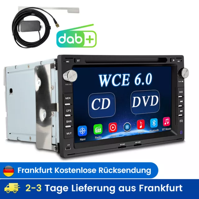 DAB+ Autoradio Navi DVD SD Radio BT GPS für VW GOLF4 PASSAT B5 T5 JETTA Polo MK4