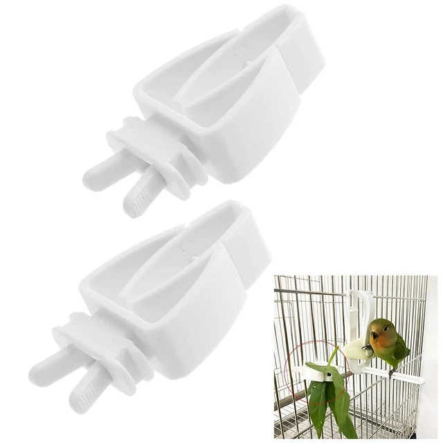 2 X Früchte Gabel Gemüse Clip Halter Haustier Papagei Vogel Essen Kunststoff