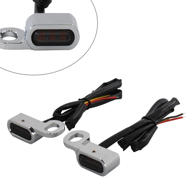 Mini LED Front Turn Signal Light  Run Indicator Lamp For BMW R18 Chrome Smoke