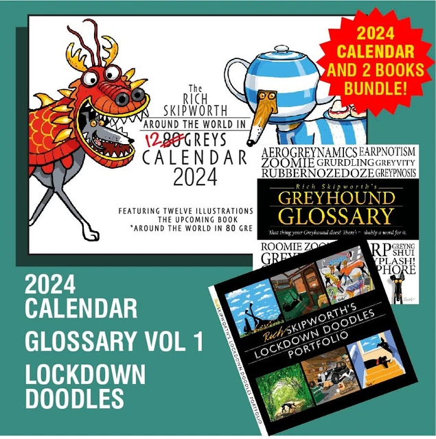 The Rich Skipworth 2024 Calendar, Glossary Vol 1 & Lockdown Doodles Bundle