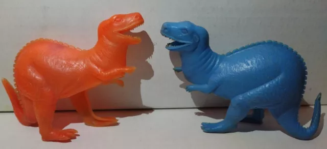 1970s Dinosaurs Tyrannosaurus Rex T-Rex Vintage Plastic Figures 5"