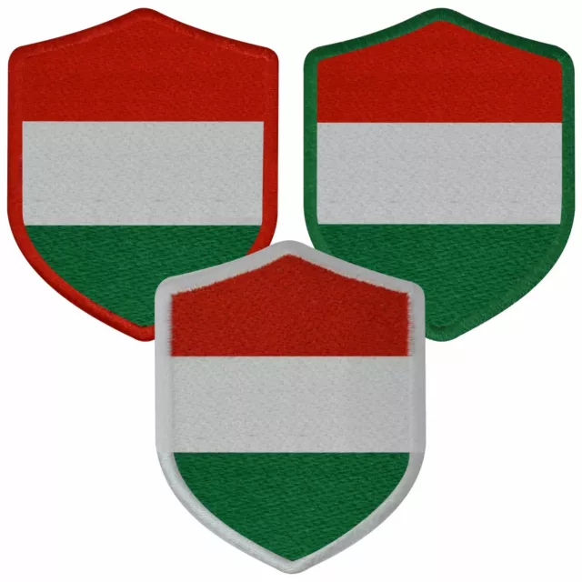 Aufnäher UNGARN Wappen 7 x 5,6cm Bestickt Flagge Patch FanShirts4u