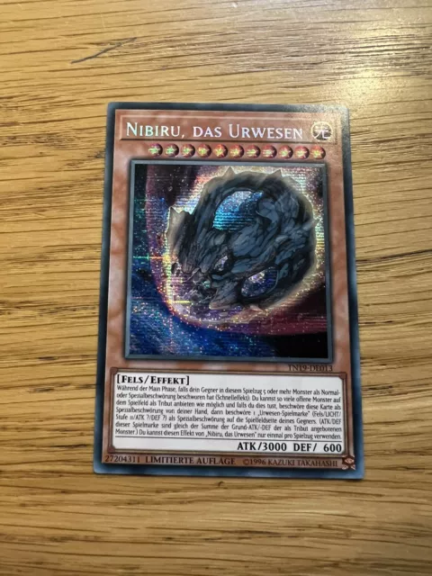 GERMAN Yugioh Nibiru, The Primal Being TN19-EN013 Prismatic Secret Nm