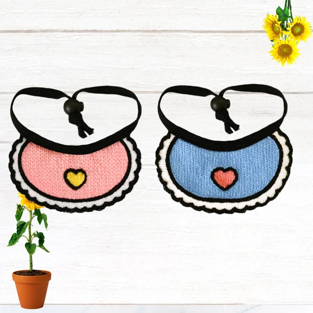 2 piezas corbatas elegantes perro babero patrón corazón mascota pañuelo ajustable