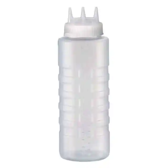 Traex 3332-13 Clr 32 Ounce Wide Mouth Tri-Tip Squeeze Dispenser