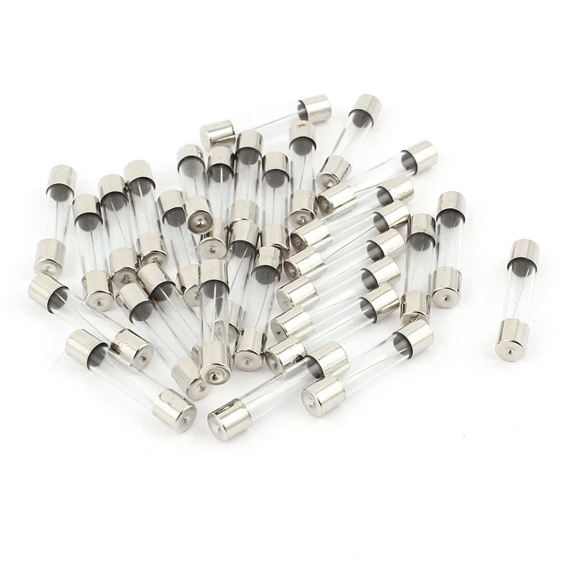 30pcs6x30mm 8A 250V fusion rapide faible capacité rupture tube cylindrique verre