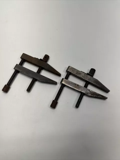 Vintage Heavy Metal Machinist Parallel Clamps Set of 2 - 4"