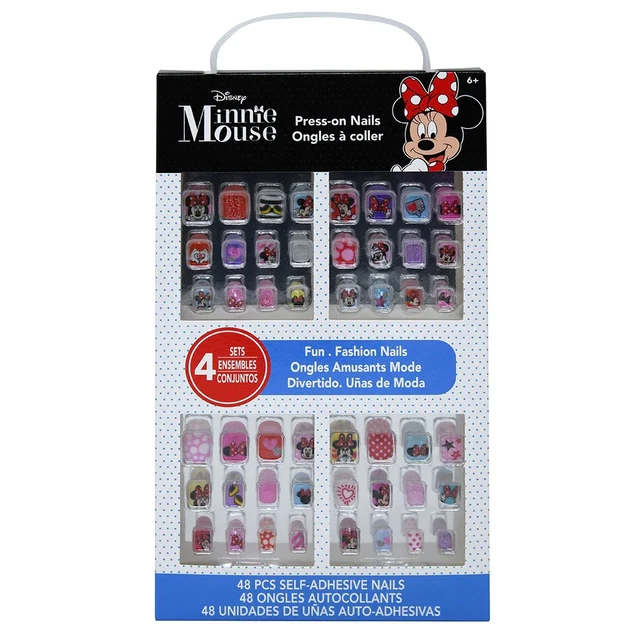 Disney Minnie Mouse - Townley Girl 48 Pcs Press-On Nails Artificial False Nails