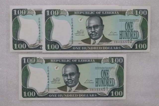 Liberia - 3 Old Banknotes B27 #42