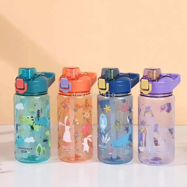 600ML Baby Cups with Straw Bottle Drinking Water Kids Sippy Cup Toddler Feeding