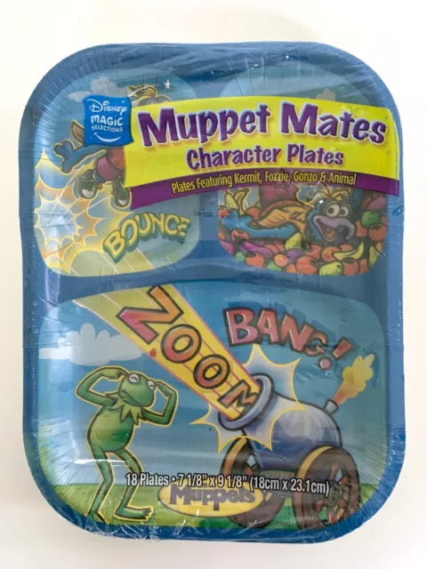 New Kroger Disney Magic Selections Muppet Mates Divided Paper Plates 18 Count