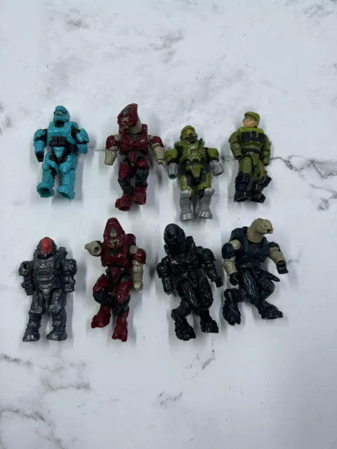 LOT Of 8 - Halo Mega Figures - New Articulation Halo Figures - Missing Hands - 8