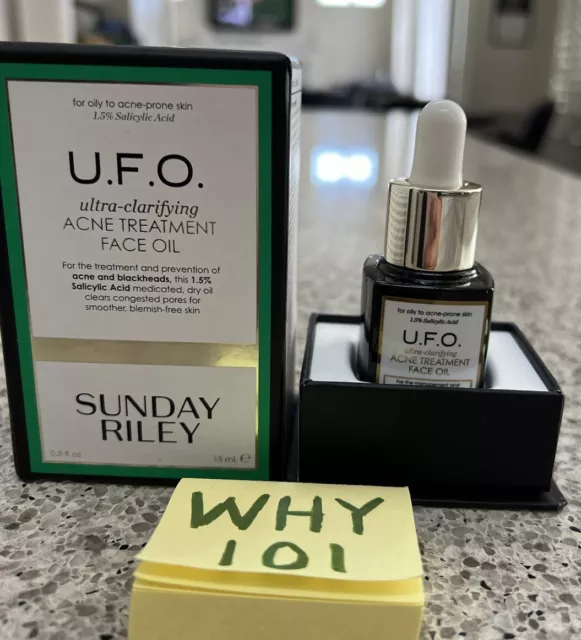 Sunday Riley UFO Ultra Clarifying Acne Treatment Face Oil .5oz/15mL FULL SZ $40