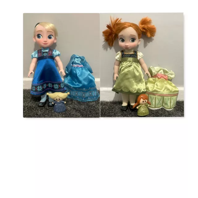 Rare Collectors Edition Anna & Elsa Singing Dolls Set Disney Animators Frozen